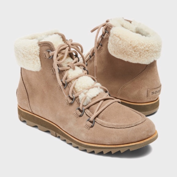 Sorel Harlow LACE COZY Boots in Ash Brown- New - Picture 9 of 10